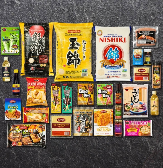 Assortment of Japanese pantry brands distributed by JFC