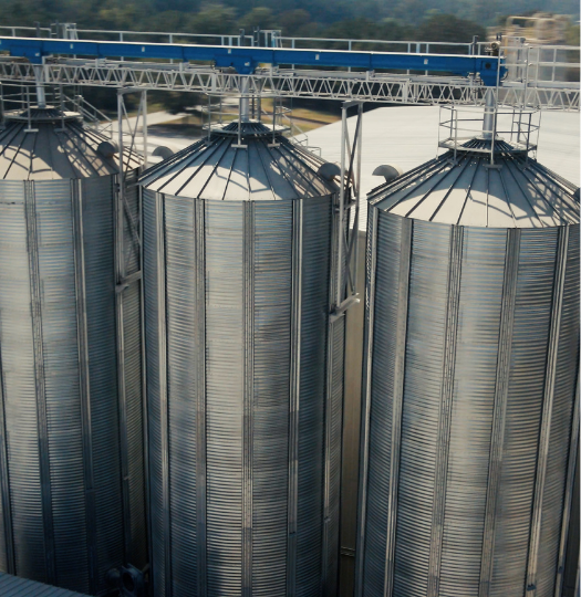 Grain silos at Western Foods